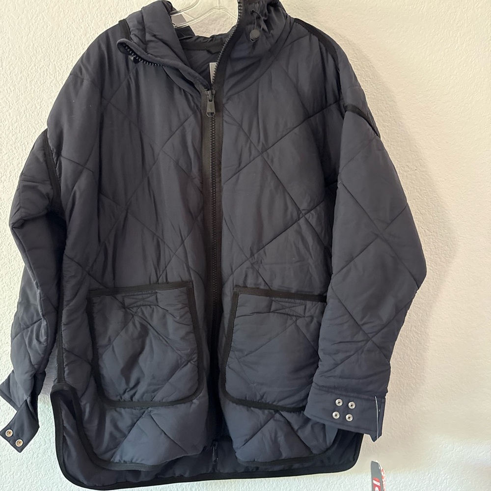 Free People Black Puffer Jacket